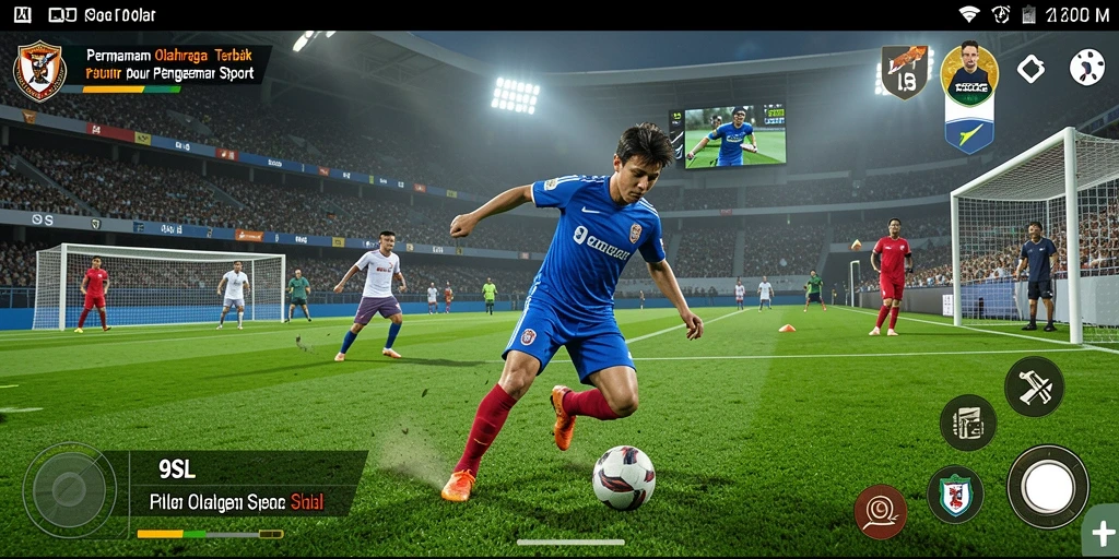 Gameplay 9SL yang dinamis dan menyenangkan dalam berbagai mode olahraga.