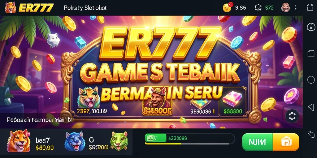 Tampilan gameplay seru di ER777 dengan mesin slot yang menarik.