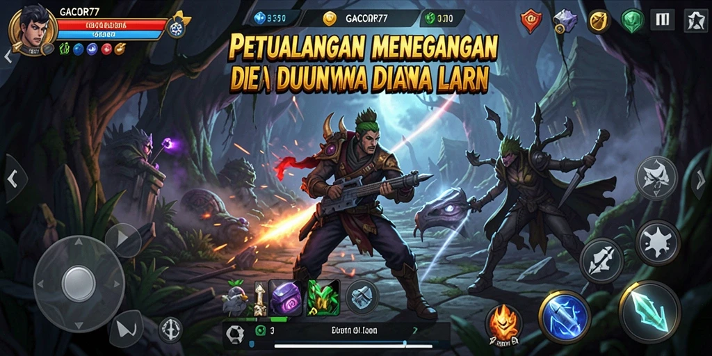Tangkapan layar gameplay GACOR77 menunjukkan petualangan seru dan menantang.