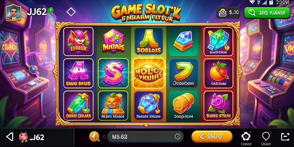 Tampilan gameplay Slot JJ62 yang seru dan interaktif.