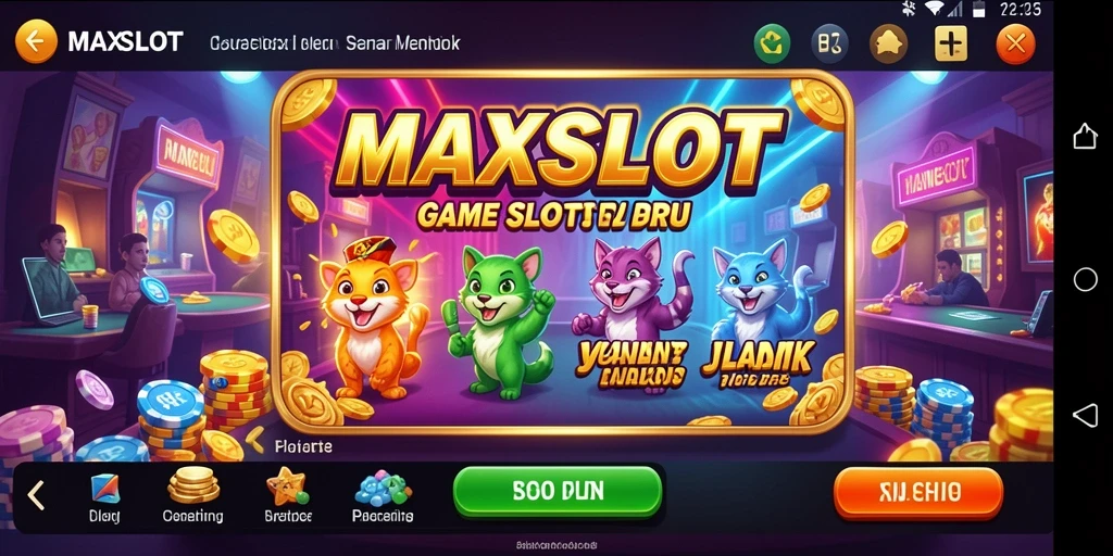 Screenshot utama MAXSLOT menampilkan gameplay Slot yang seru dan interaktif.