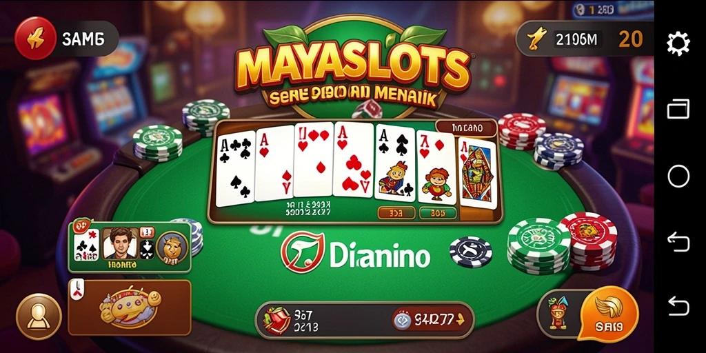 Tampilan gameplay menarik dari <strong>MAYASLOTS</strong> saat bermain Domino.