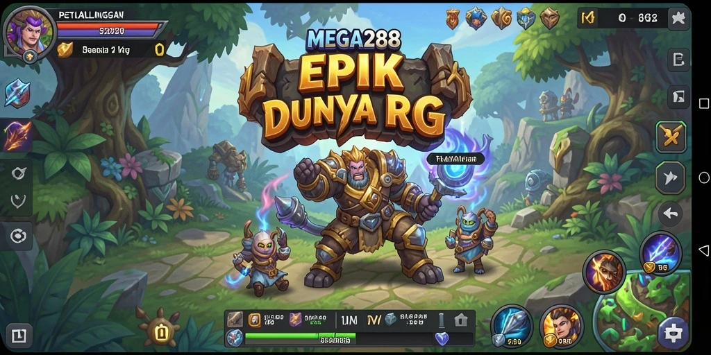 Screenshot utama MEGA288 menampilkan aksi RPG yang seru dan mendebarkan.