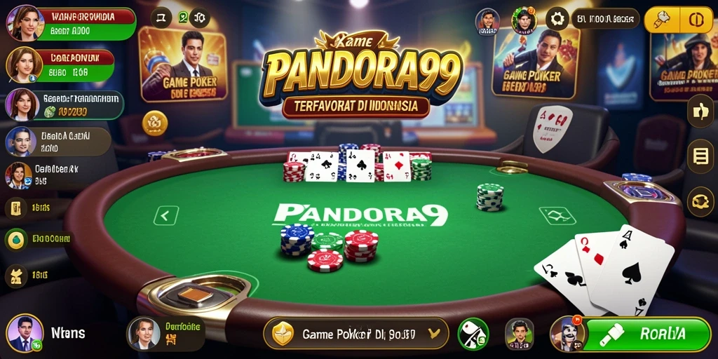 Tampilan menarik saat bermain Poker di PANDORA99.