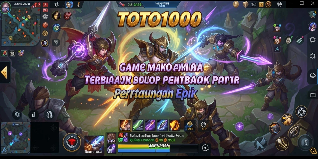 Screenshot gameplay TOTO1000 menampilkan aksi pertarungan yang intens dan strategis.