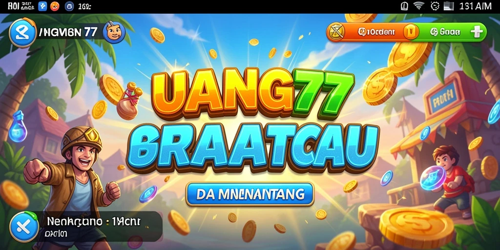 Tangkapan layar UANG77 menunjukkan aksi gameplay yang penuh warna dan seru.
